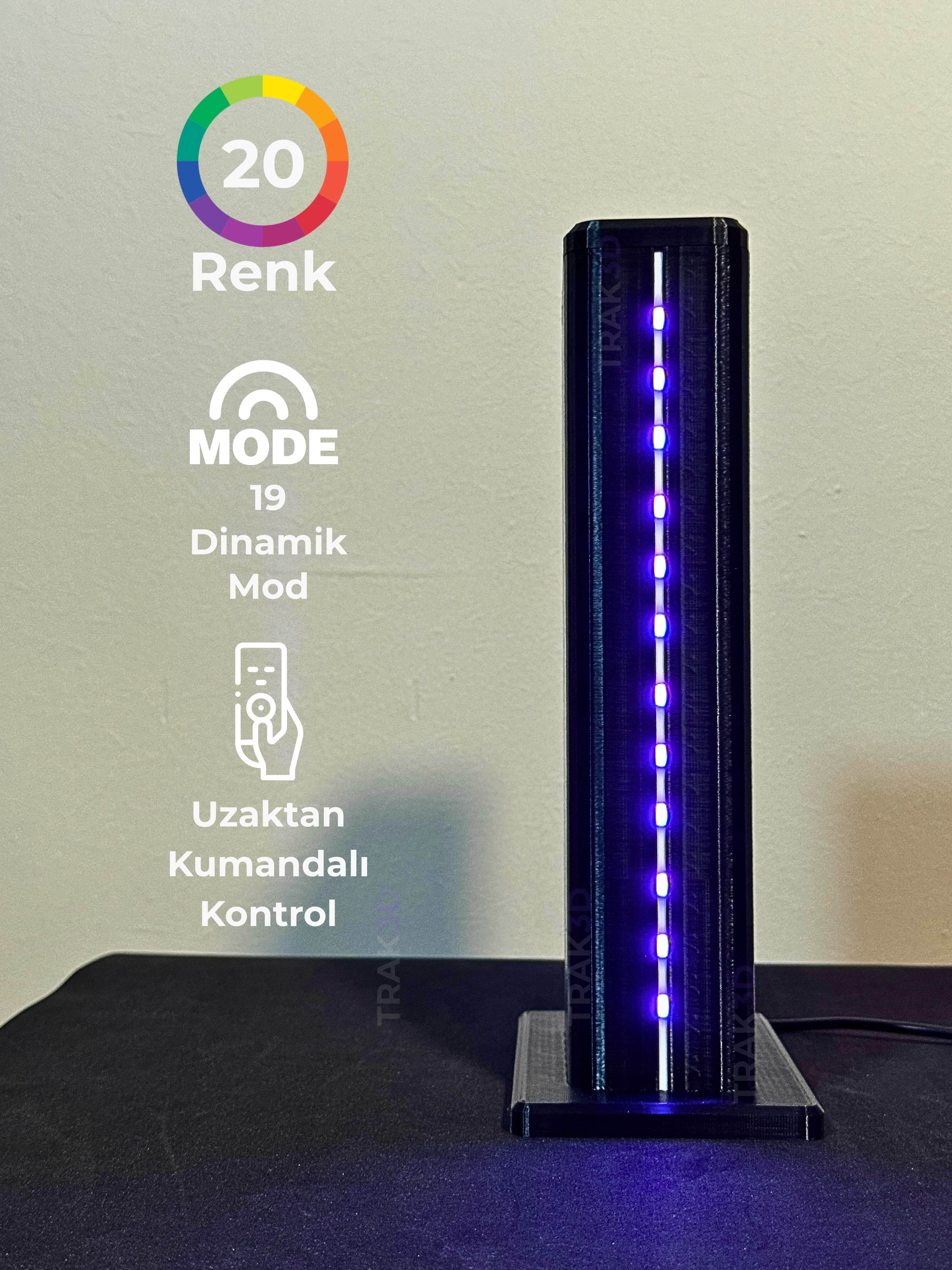 TRAKTIC X1 – RGB Işıklı Gaming Kulaklık Standı | Uzaktan Kumandalı, USB Güç Bağlantılı, Premium Tasarım
