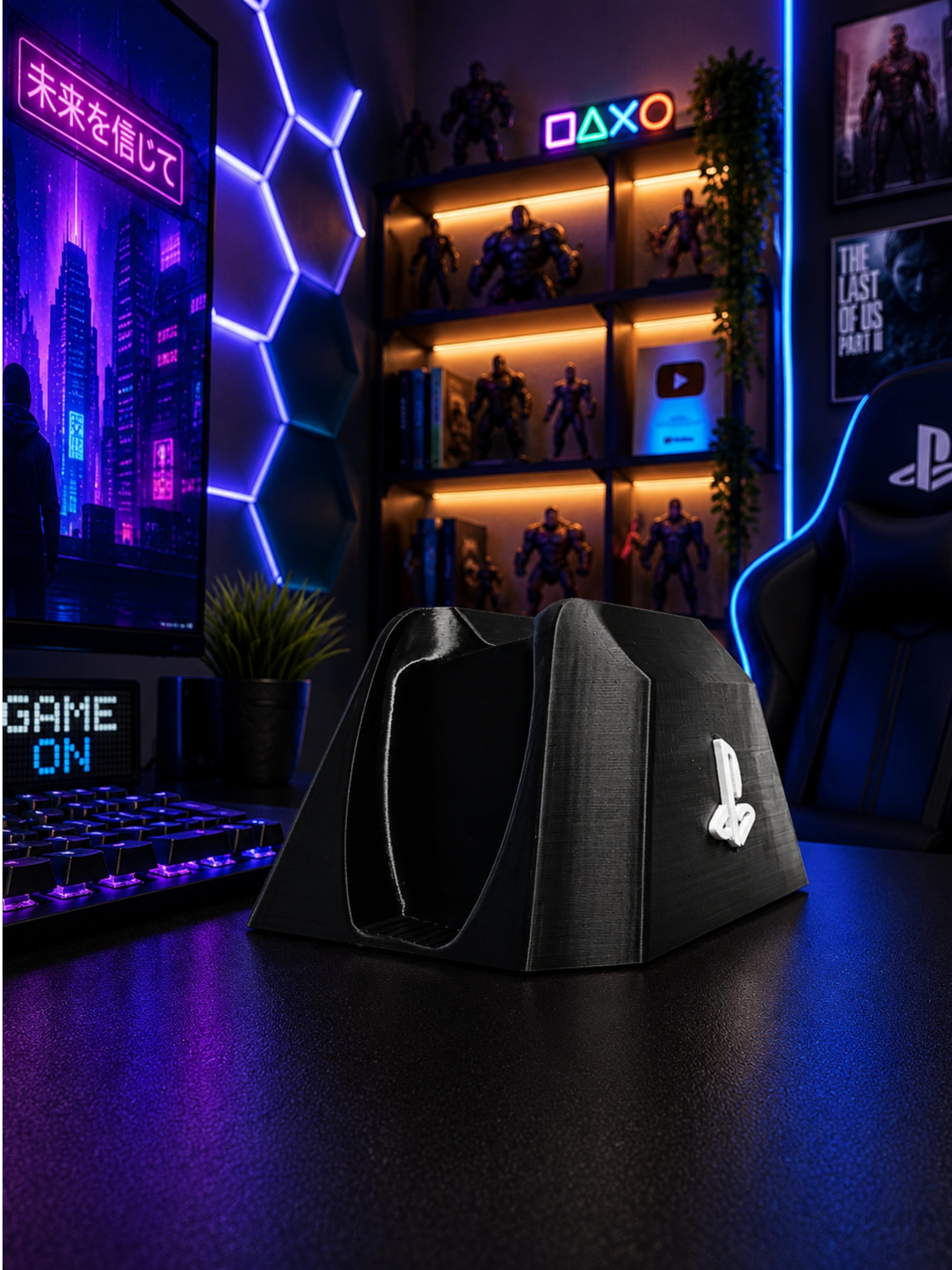 TRAK3D Premium Playstation 5 Uyumlu Joystick Standı - Kol/Controller Tutucu Stand - Titan Dock Edition