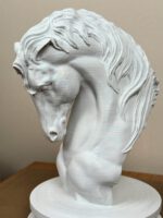 TRAK3D Dekoratif At Büstü Beyaz - Görsel 2