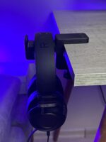 TRAK3D Premium Siyah Kulaklık Standı – Pro Sağlam V5 Modeli, Kaydırmaz Keçeli, Ergonomik Masaüstü Askı, Shadow Edition - Görsel 3