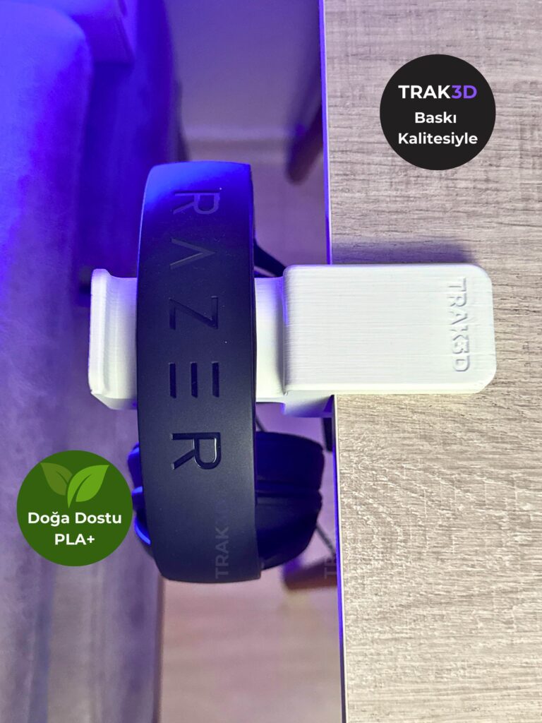 TRAK3D Premium Asılabilir Kulaklık Standı Beyaz